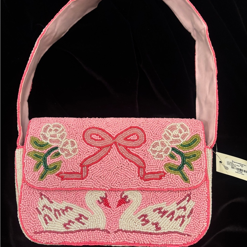 Pink Beaded Women's Bag